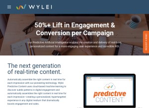 How wylei.com looks like on a tablet such as an iPad.