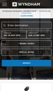 How wyndham.com looks like on a mobile device such as an iPhone.
