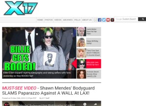 How x17online.com looks like on a tablet such as an iPad.