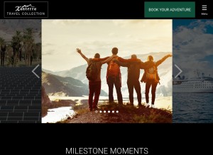 How xanterra.com looks like on a tablet such as an iPad.