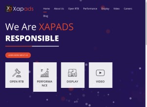 How xapads.com looks like on a tablet such as an iPad.