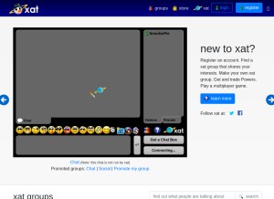 How xat.com looks like on a tablet such as an iPad.