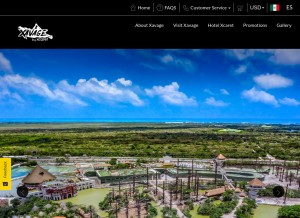 How xavage.com looks like on a tablet such as an iPad.