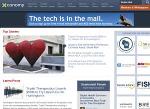 How xconomy.com looks like on a tablet such as an iPad.
