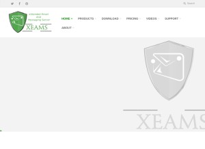 How xeams.com looks like on a tablet such as an iPad.