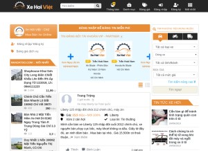 How xehoiviet.com looks like on a tablet such as an iPad.