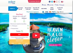 How xelha.com looks like on a tablet such as an iPad.