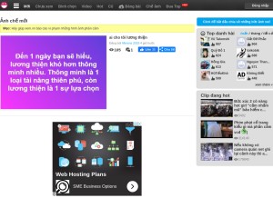How xem.vn looks like on a tablet such as an iPad.