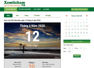 How xemlicham.vn looks like on a tablet such as an iPad.