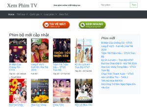 How xemphim.tv looks like on a tablet such as an iPad.