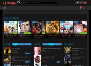 How xemphim3s.org looks like on a tablet such as an iPad.