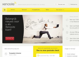 How xenosite.net looks like on a tablet such as an iPad.