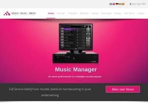 How xenox.nl looks like on a tablet such as an iPad.