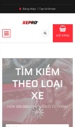 How xepro.com.vn looks like on a mobile device such as an iPhone.