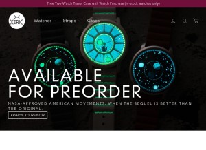 How xeric.com looks like on a tablet such as an iPad.