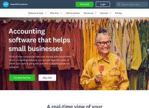 How xero.com looks like on a tablet such as an iPad.