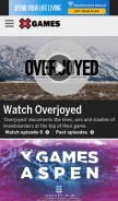 How xgames.com looks like on a mobile device such as an iPhone.