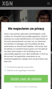 How xgn.nl looks like on a mobile device such as an iPhone.
