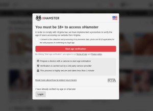 How xhamster.com looks like on a tablet such as an iPad.