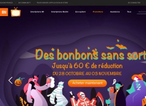 How xiaomi.com looks like on a tablet such as an iPad.