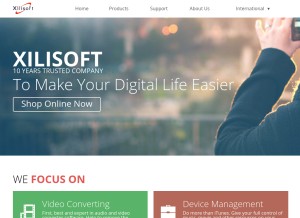 How xilisoft.com looks like on a tablet such as an iPad.