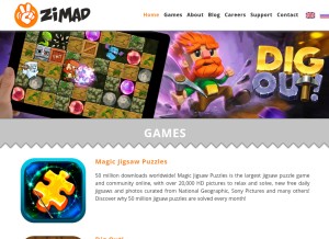 How ximad.com looks like on a tablet such as an iPad.