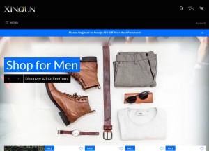 How xinoun.com looks like on a tablet such as an iPad.