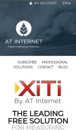 How xiti.com looks like on a mobile device such as an iPhone.