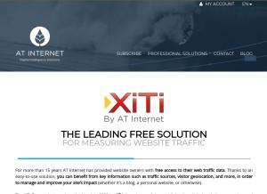 How xiti.com looks like on a tablet such as an iPad.