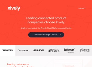 How xively.com looks like on a tablet such as an iPad.