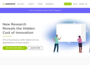 How xmatters.com looks like on a tablet such as an iPad.