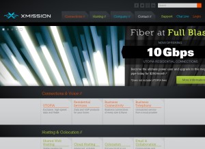 How xmission.com looks like on a tablet such as an iPad.