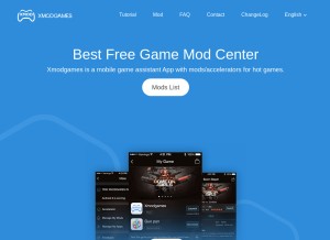 How xmodgames.com looks like on a tablet such as an iPad.