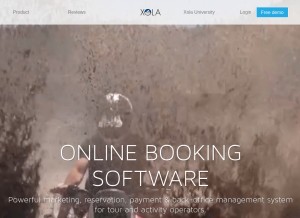 How xola.com looks like on a tablet such as an iPad.