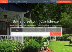 How xome.com looks like on a tablet such as an iPad.