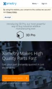 How xometry.com looks like on a mobile device such as an iPhone.