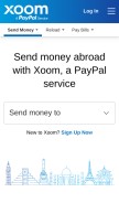 How xoom.com looks like on a mobile device such as an iPhone.