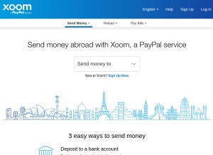 How xoom.com looks like on a tablet such as an iPad.