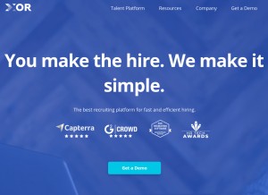 How xor.ai looks like on a tablet such as an iPad.