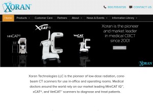 How xorantech.com looks like on a tablet such as an iPad.