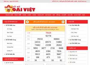 How xosodaiviet.net looks like on a tablet such as an iPad.