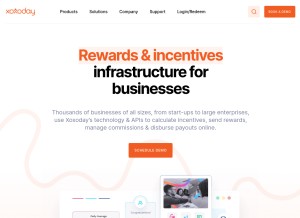 How xoxoday.com looks like on a tablet such as an iPad.