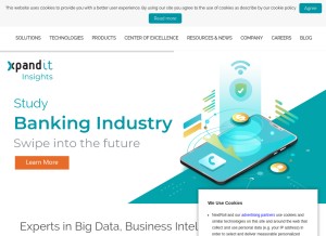How xpand-it.com looks like on a tablet such as an iPad.