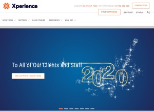 How xperience-group.com looks like on a tablet such as an iPad.