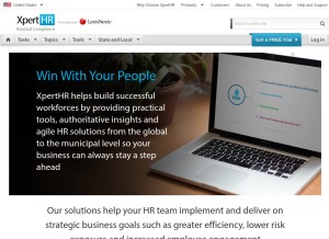 How xperthr.com looks like on a tablet such as an iPad.