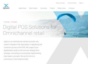 How xplace.de looks like on a tablet such as an iPad.