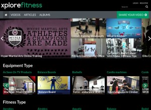 How xplorefitness.com looks like on a tablet such as an iPad.