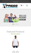 How xpress-apparel.com looks like on a mobile device such as an iPhone.