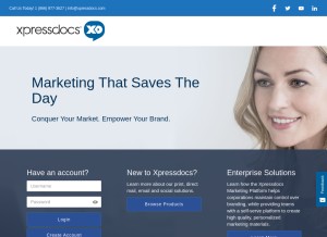 How xpressdocs.com looks like on a tablet such as an iPad.