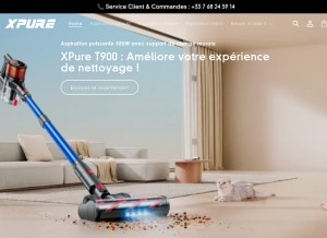 How xpure.fr looks like on a tablet such as an iPad.